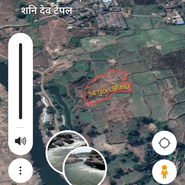 Agriculture land 34 goontha near river near Shelu near karjat-4