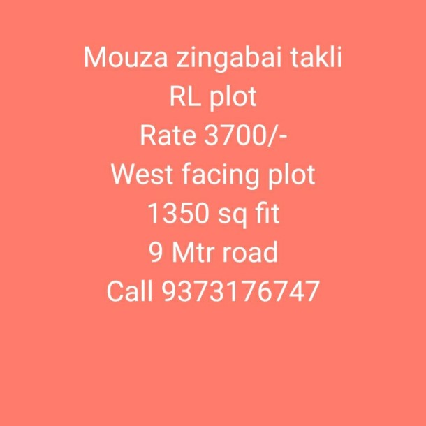 1000 sqft RL Plot for Sale in Zingabai Takli, Nagpur | West Facing, 30ft Road-1