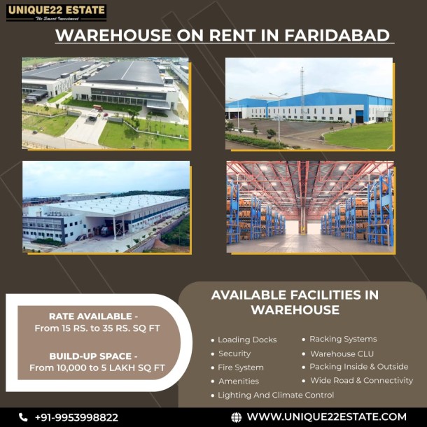 11000 Sq Ft. Warehouse on Rent in Sec-5 Mathura Road Faridabad-0