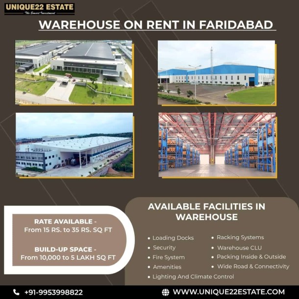 Spacious 30,000 Sq Ft Warehouse for Rent at Badarpur Border, Faridabad-1