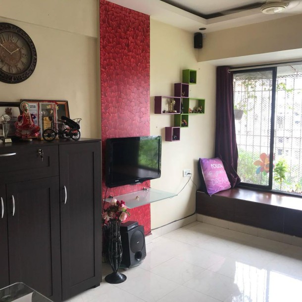 Rent a Comfortable 1BHK Semi-Furnished Flat in  Kshitij CHS-6