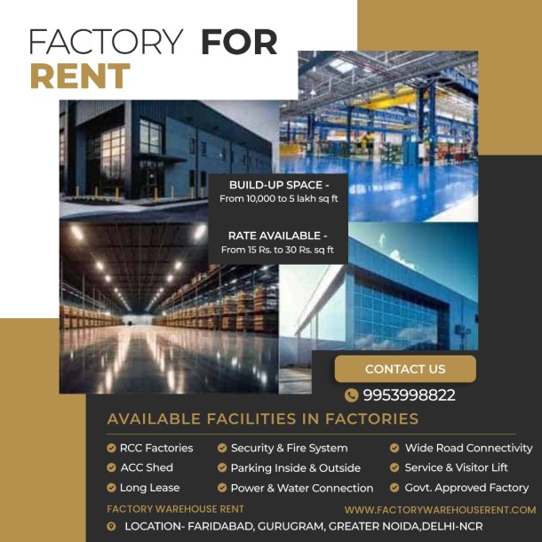 "Prime Industrial Opportunity: 20,000 Sq Ft Factory for Rent in Sikri, Mathura Road"-2