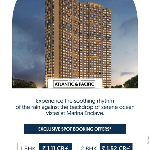 Marina Enclave Malad West: 1 & 2 BHK Apartments from ₹1.12 Cr | Possession Dec 2024-0