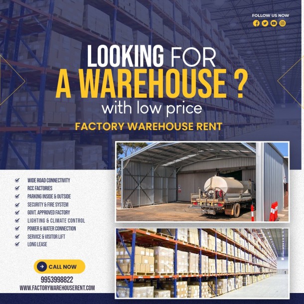 Prime 65,000 Sq. Ft. Warehouse on 3 Acres with Top-Notch Facilities in Tauru Bilaspur Road.-6