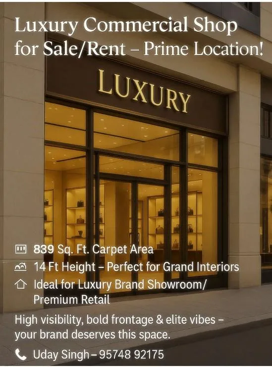Showroom for Sale/Rent in Surat – Main Road Touch, Near GD Goenka School